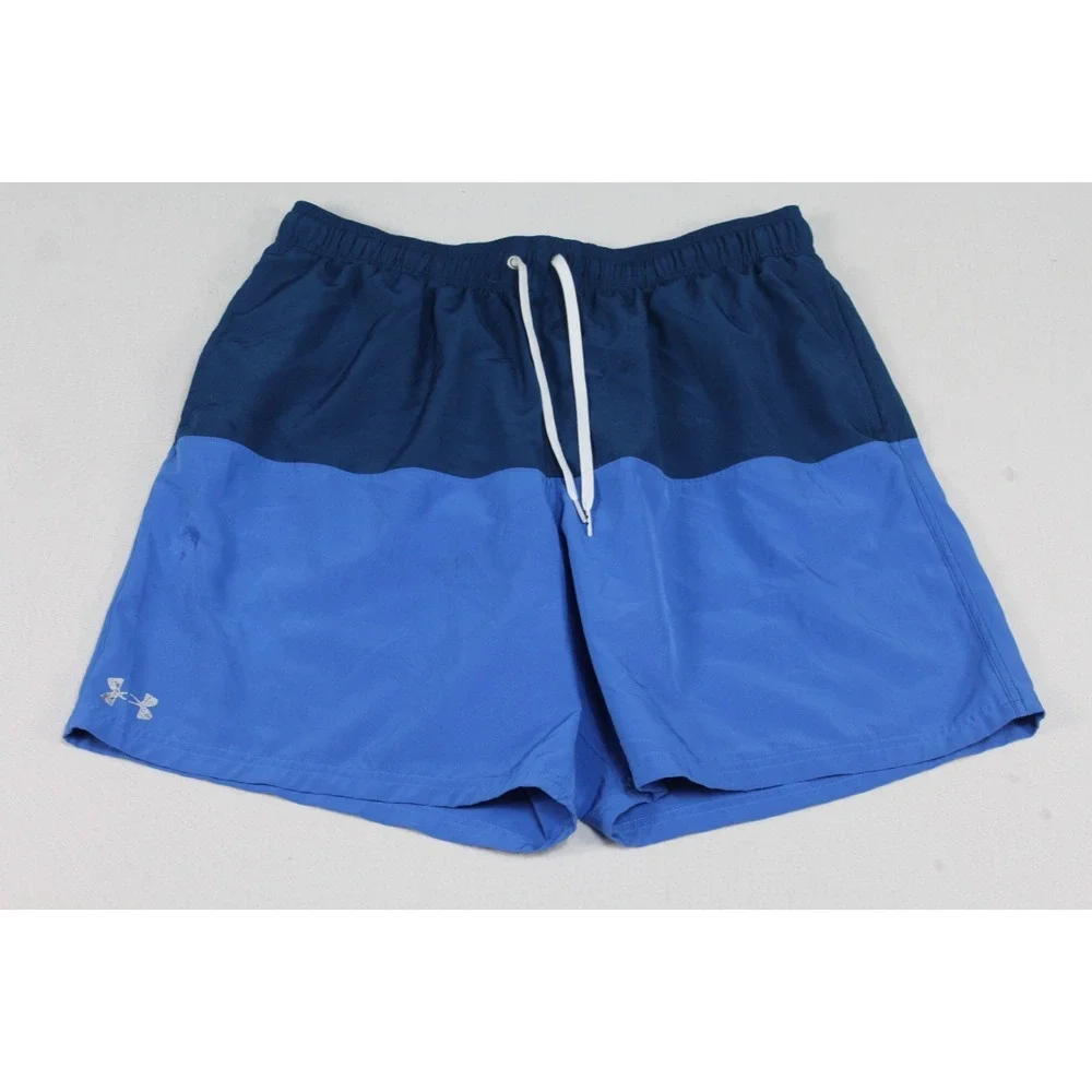 Under Armour Men Blue Board Shorts Summer drawstrings Casual Size XL